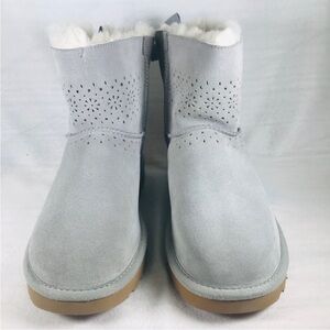 Ugg Dae Sunshine Mini Bow Gray Boots Size 8